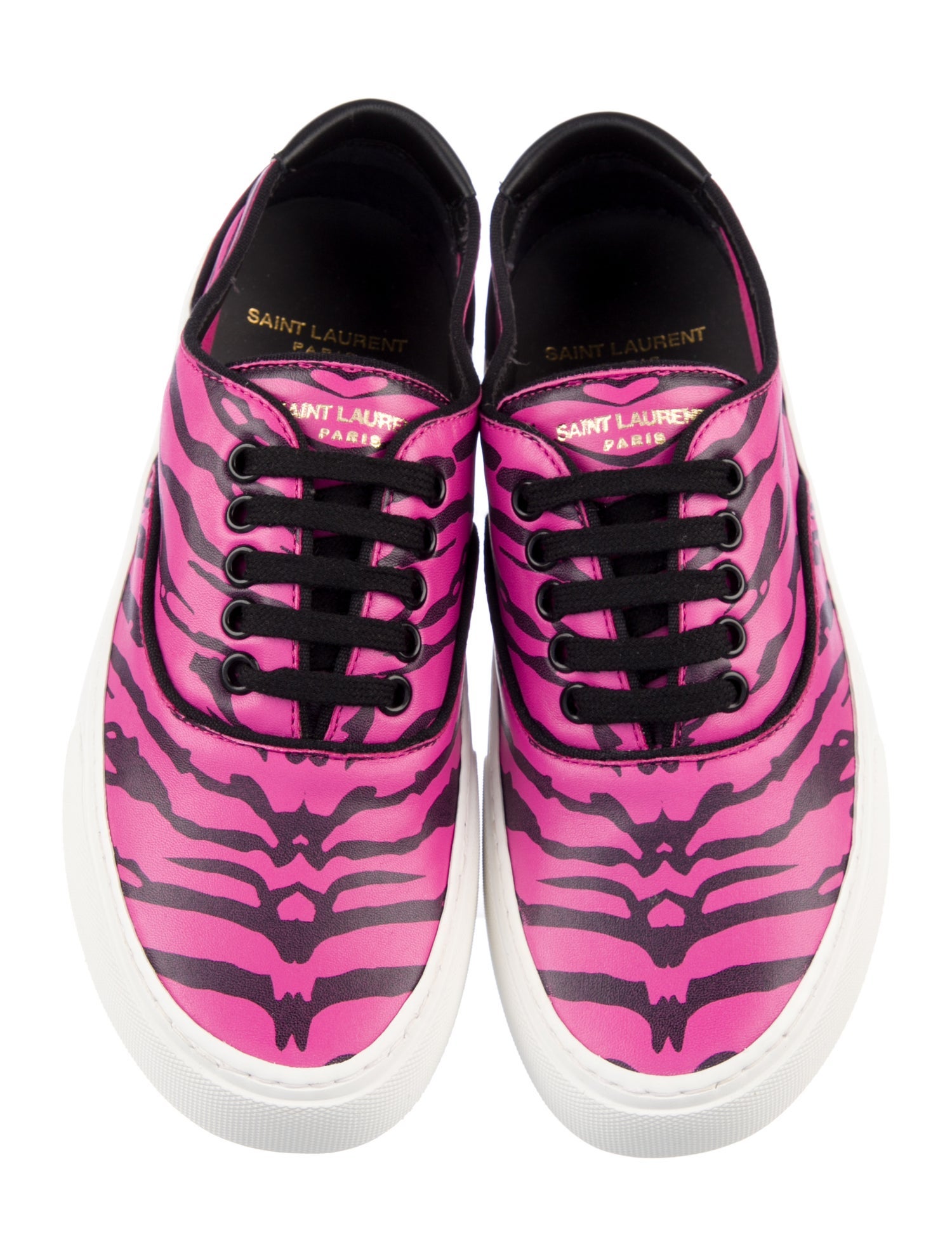 Saint Laurent Leather Printed Sneakers